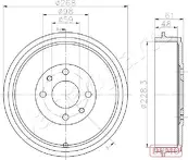 Задний тормозной барабан Japanparts TA-0613C