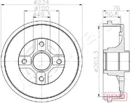 Задний тормозной барабан Japanparts TA-0710C