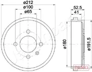 Задний тормозной барабан Japanparts TA-0912C