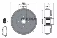 Задний тормозной барабан Textar 94047400