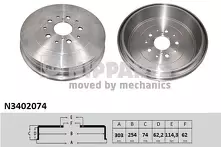 Задний тормозной барабан Nipparts N3402074