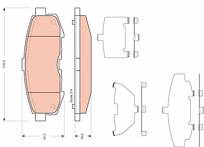 Задние тормозные колодки TRW GDB3406 для Mazda MPV 2 пок. / рестайлинг