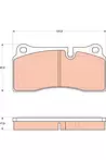 Задние тормозные колодки TRW GDB1816 для Audi R8 42