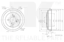 Задний тормозной барабан NK 255218