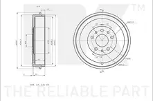 Задний тормозной барабан NK 259911