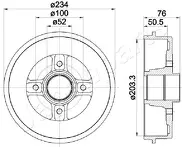Задний тормозной барабан Japanparts TA-0704