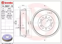 Задний тормозной барабан Brembo 14.D637.10