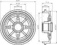Задний тормозной барабан Japanparts TA-0610