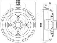 Задний тормозной барабан Japanparts TA-0407