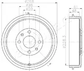 Задний тормозной барабан Japanparts TA-0613