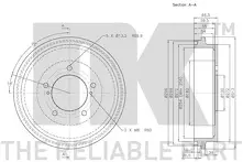 Задний тормозной барабан NK 255206