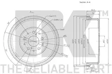 Задний тормозной барабан NK 264504