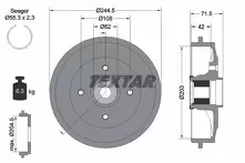 Задний тормозной барабан Textar 94041200