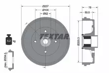 Задний тормозной барабан Textar 94041400
