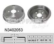 Задний тормозной барабан Nipparts N3402053