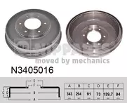 Задний тормозной барабан Nipparts N3405016