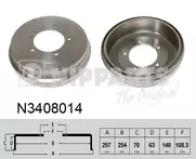 Задний тормозной барабан Nipparts N3408014