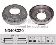 Задний тормозной барабан Nipparts N3408020