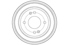 Задний тормозной барабан TRW DB4430