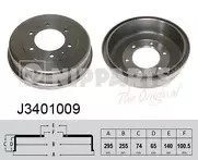 Задний тормозной барабан Nipparts J3401009