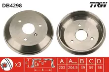 Задний тормозной барабан TRW DB4298