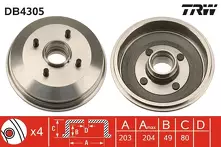 Задний тормозной барабан TRW DB4305