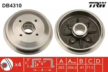 Задний тормозной барабан TRW DB4310
