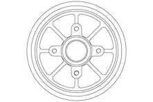 Задний тормозной барабан TRW DB4310MR