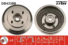 Задний тормозной барабан TRW DB4338B