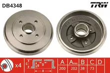 Задний тормозной барабан TRW DB4348