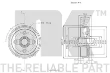 Задний тормозной барабан NK  255004
