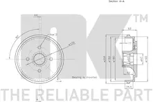 Задний тормозной барабан NK 255211