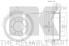 Задний тормозной барабан NK 262202