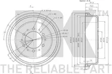 Задний тормозной барабан NK 264712