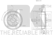 Задний тормозной барабан NK 252603