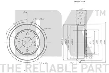 Задний тормозной барабан NK 252607