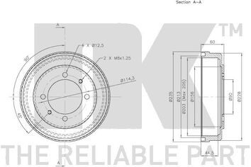 NK 253011 <span>задний тормозной барабан</span>