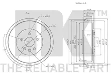Задний тормозной барабан NK 253628