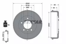 Задний тормозной барабан Textar 94002600