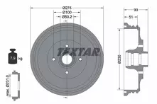 Задний тормозной барабан Textar 94018900