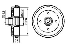 Задние тормозные барабаны Bosch 0 986 477 111