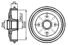 Задний тормозной барабан Bosch 0 986 477 151