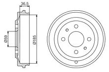 Задние тормозные барабаны Bosch 0 986 477 161