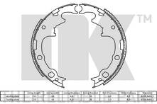 Задние тормозные колодки NK 2793630 для Jeep Wrangler 2 пок.