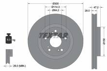 Тормозной диск Textar 92284603 для Acura TSX 2 пок.