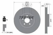 Тормозной диск Textar 92317203 для Ford S-MAX 2 пок. / рестайлинг