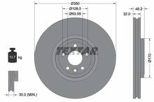Тормозной диск Textar 92308105 для Jaguar XF X260 / Sportbrake / рестайлинг