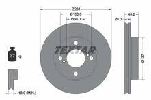 Тормозной диск Textar 92309403 для Suzuki Ignis 3 пок.