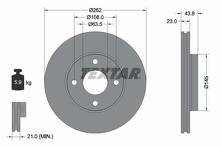 Тормозной диск Textar 92292703 для Ford Fiesta 7 пок. / хэтчбек / рестайлинг