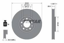 Тормозной диск Textar 92293903 для Jeep Compass 2 пок.